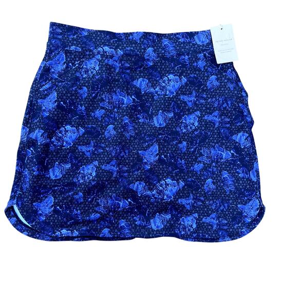 NWT Peter Millar UPF 50 blue print golf, pickleball athleisure skort size S - Picture 1 of 5